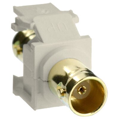 Leviton QuickPort BNC Snap-In Connector (Gold-Plated), Light Almond